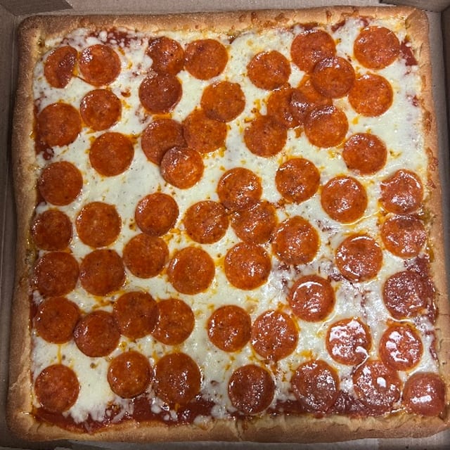 Pepperoni Sicilian Pizza.
