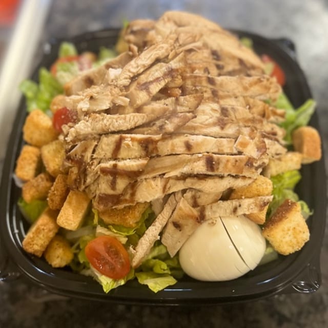 Grilled Chicken Caesar Salad.