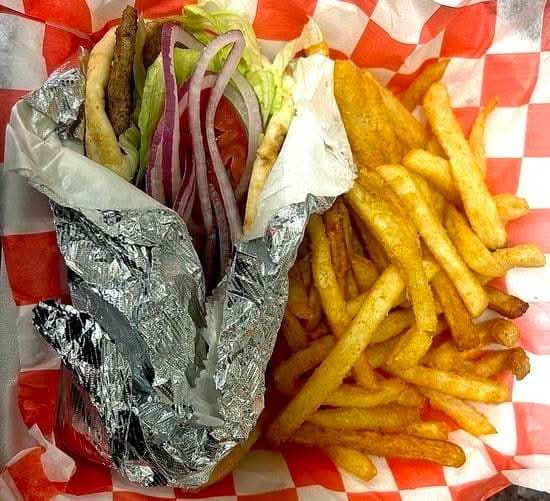 Lamb & Beef Gyro Platter.