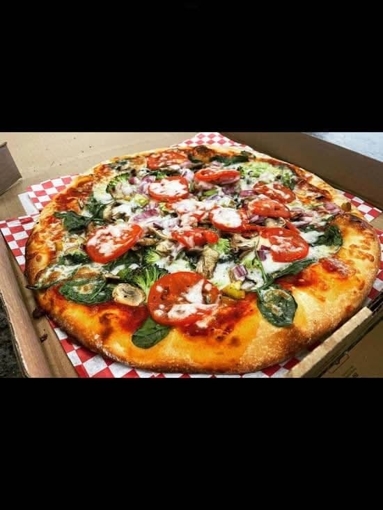 Veggie Sicilian Pizza.