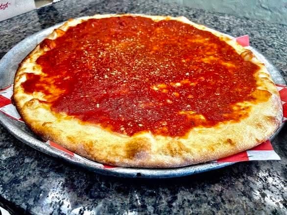 Upside Down Sicilian Pizza.